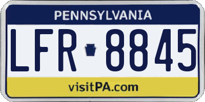 PA license plate LFR8845