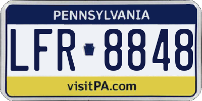 PA license plate LFR8848