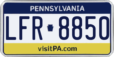PA license plate LFR8850