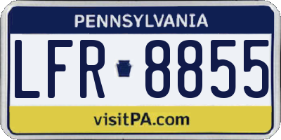 PA license plate LFR8855