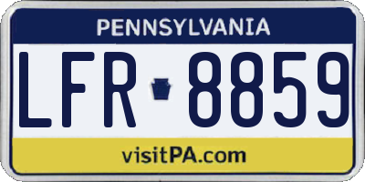 PA license plate LFR8859