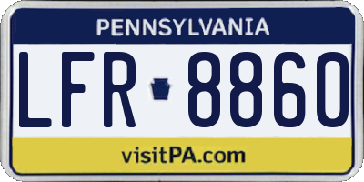 PA license plate LFR8860