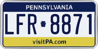 PA license plate LFR8871