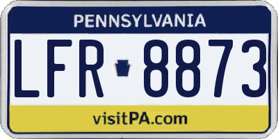 PA license plate LFR8873