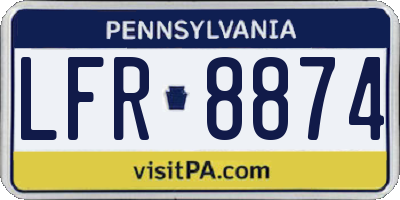 PA license plate LFR8874