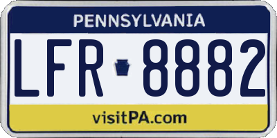 PA license plate LFR8882
