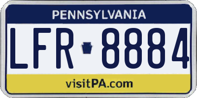 PA license plate LFR8884