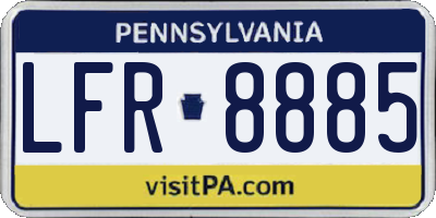 PA license plate LFR8885