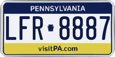PA license plate LFR8887