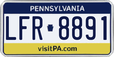 PA license plate LFR8891