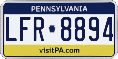 PA license plate LFR8894