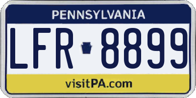 PA license plate LFR8899