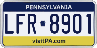 PA license plate LFR8901