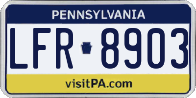 PA license plate LFR8903