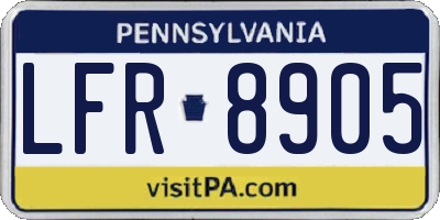 PA license plate LFR8905