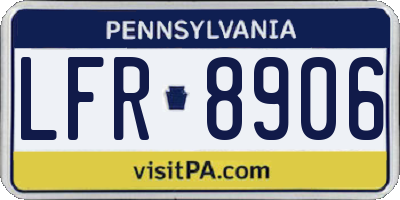 PA license plate LFR8906