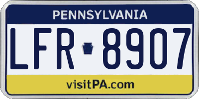 PA license plate LFR8907