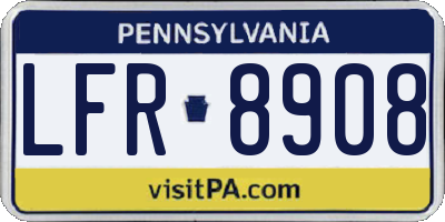 PA license plate LFR8908