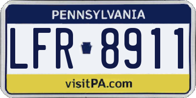 PA license plate LFR8911