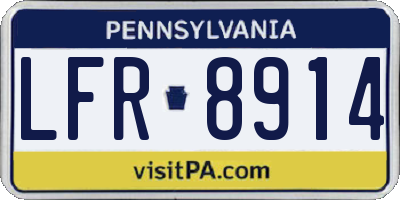 PA license plate LFR8914