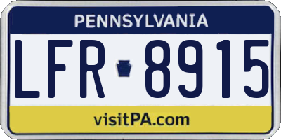 PA license plate LFR8915
