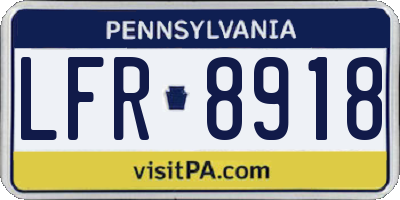 PA license plate LFR8918