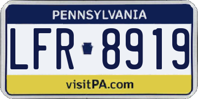 PA license plate LFR8919