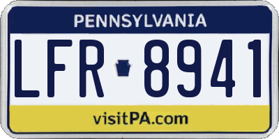 PA license plate LFR8941