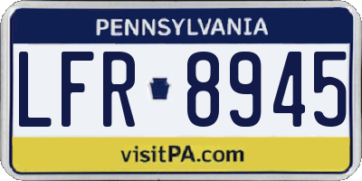 PA license plate LFR8945