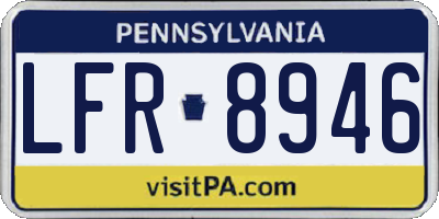 PA license plate LFR8946