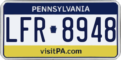 PA license plate LFR8948
