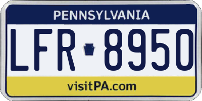PA license plate LFR8950