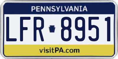 PA license plate LFR8951
