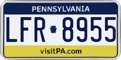 PA license plate LFR8955