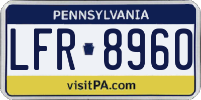 PA license plate LFR8960