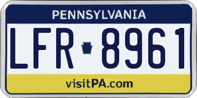 PA license plate LFR8961