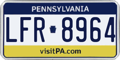PA license plate LFR8964