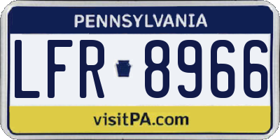 PA license plate LFR8966