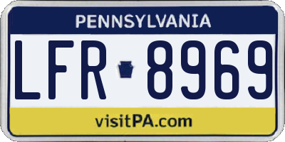 PA license plate LFR8969