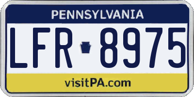 PA license plate LFR8975