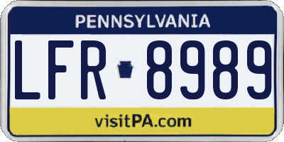 PA license plate LFR8989