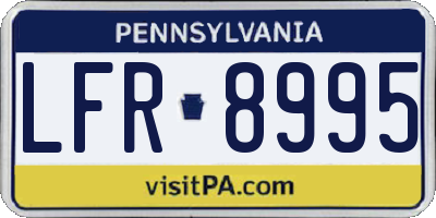 PA license plate LFR8995