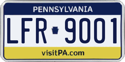 PA license plate LFR9001