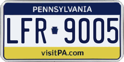 PA license plate LFR9005