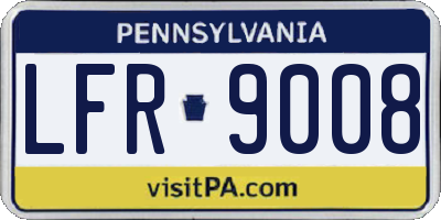 PA license plate LFR9008