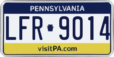 PA license plate LFR9014