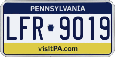 PA license plate LFR9019