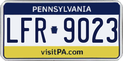 PA license plate LFR9023