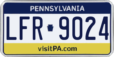 PA license plate LFR9024