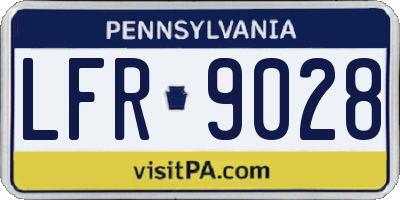 PA license plate LFR9028